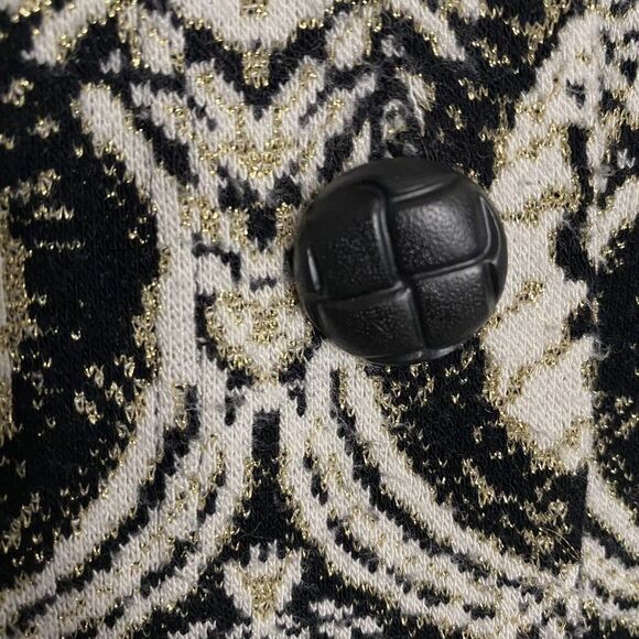 Michael Simon Vintage Cardigan Jacket Button Up Fabric Button Faux Pockets M - Picture 11 of 12